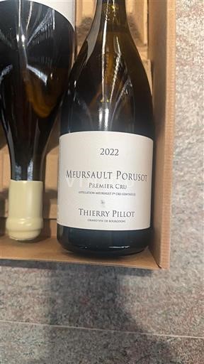 Bourgogne Meursault Premier Cru Thierry Pillot Meursault Porusot 2022