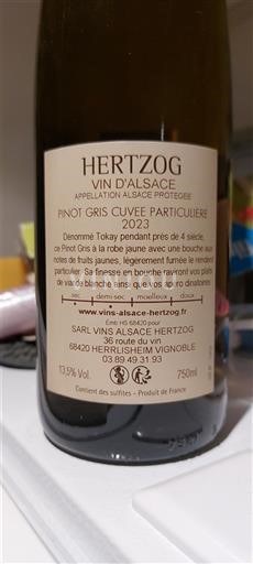 Alsasko Rulandské šedé Domaine Hertzog Pinot Gris Particulière 2023