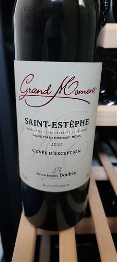 Bordeaux Saint-Estèphe Maison Johanès Boubée Grand Moment d'Exception 2021