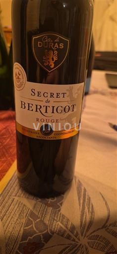 Lounais-Ranska Côtes-de-duras Cave de Duras Secret de Berticot 2023