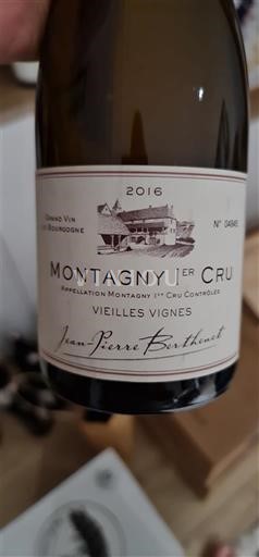 Bourgondië Montagny Premier Cru Jean-Pierre Berthenet Vieilles Vignes 2016