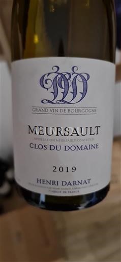 Bourgogne Meursault Henri Darnat Clos du Domaine 2019