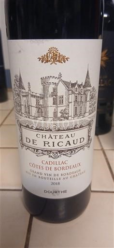 Bordeaux Cadillac-Côtes de Bordeaux Château Ricaud 2018