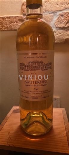 Bordeaux Sauternes Château Pineau du rey 2019
