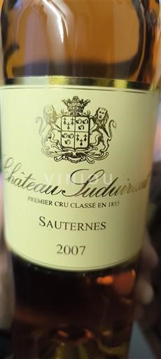 Bordeaux Sauternes Grand Cru Château Suduiraut 2007