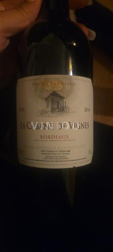 Bordeaux La Cabane de Vignes 2014