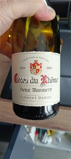 Valle del Ródano Côtes del Ródano Clément Daniel Vieux Manuscrit 2024