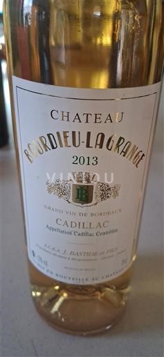 Bordeaux Cadillac Château Bourdieu-Lagrange 2013