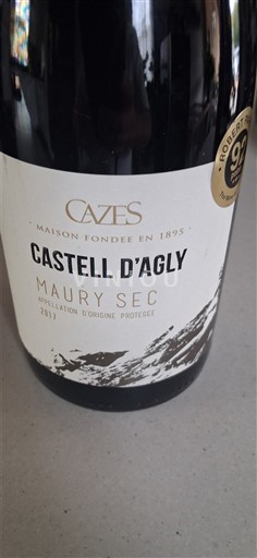 Roussillon Maury sec Domaine Cazes Castell d'Agly 2017