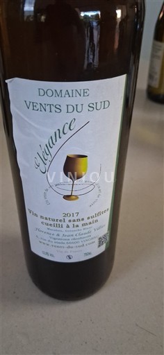 Languedoc og Roussillon Catalansk skråning Domaine Vents du Sud Elégance 2017