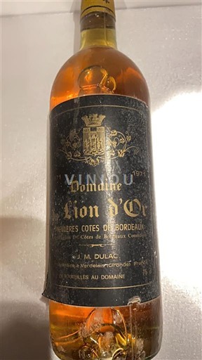 Bordeaux Premières Côtes de Bordeaux Domaine Lion d'Or 1971