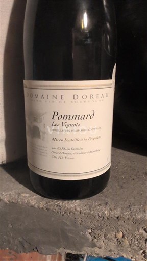 Burgundy Pommard Domaine Doreau Les Vignots 2019