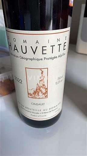 Alpes và các vùng Rhodanien Alpilles Domaine Hauvette Cinsault 2022