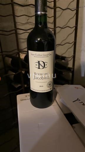 Bordeaux Saint-Émilion Grand Cru Grand Cru Château S Jacobins Réserve des Jacobins 2019