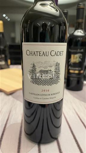 Bordeaux Castillon-côtes-de-bordeaux Château Cadet 2016
