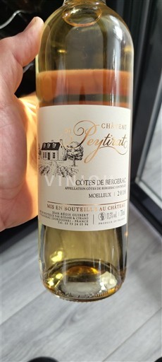 Vinos Blanc moelleux Château Peytirat 2018 Francia Sudoeste Côtes de Bergerac AOC