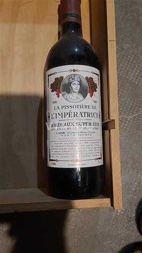 Bordeaux Bordeaux Supérieur La Pissotière de l'Impératrice 1989