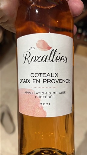 Provansa Coteaux d'Aix-en-Provence Les Rozallées 2021