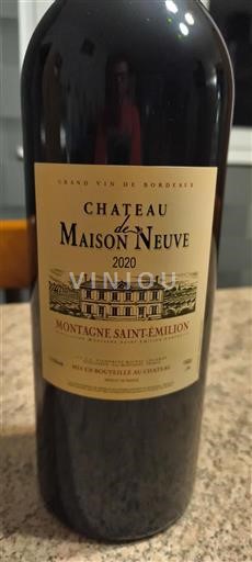 Bordeaux Montagne-Saint-Émilion Château Maison Neuve 2020