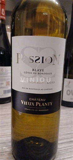 Burdeos Blaye-Côtes de Burdeos Château Vieux Planty Passion 2022