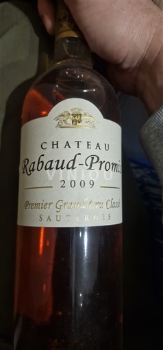 Bordeaux Sauternes Premier Cru Château Rabaud-Promis 2009