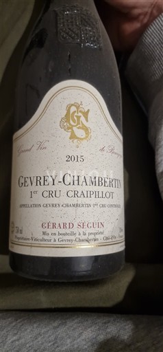 Bourgogne Premier Cru Gérard Seguin 1er Cru Craipillot 2015
