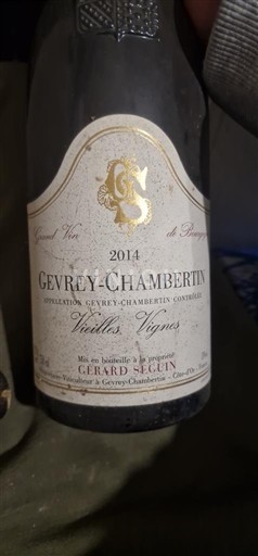 Bourgogne Gevrey-chambertin Gérard Seguin Vieilles Vignes 2014