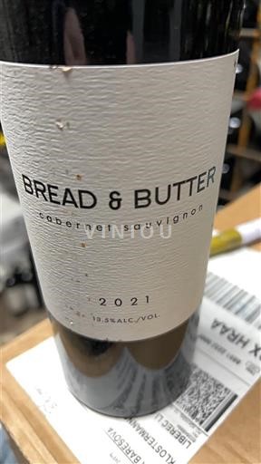 Vùng trồng nho được cấp phép California Không được chỉ định Bread & Butter Cabernet Sauvignon 2021