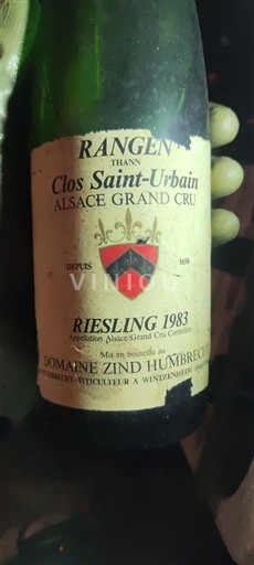 Alsace Grand Cru Domaine Zind Humbrecht Clos Saint-Urbain 1983
