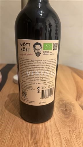 Abruzzes Montepulciano d'Abruzzo Gött Rött 2024