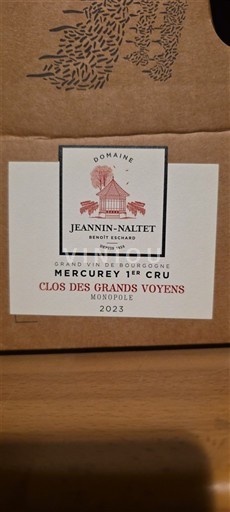 Burgundsko Mercurey Premier Cru Domaine Jeannin-Naltet Clos des Grands Voyens Monopole 2023