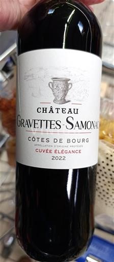 Burdeos Côtes-de-bourg Château Gravettes-Samonac Élégance 2022