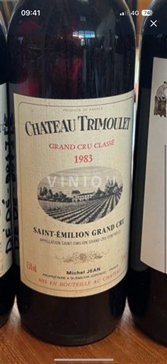 Bordeaux Saint-Émilion Grand Cru Grand Cru Château Trimoulet 1983