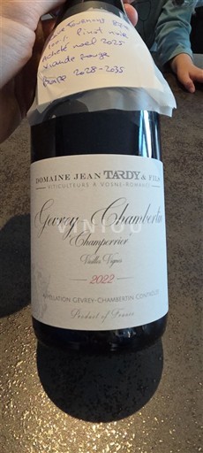 Bourgogne Gevrey-chambertin Domaine Jean Tardy & Fils Champperrier Vieilles Vignes 2022
