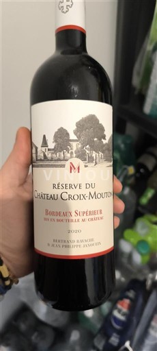 Bordeaux Bordeaux supérieur Château Croix Mouton Réserve du Château Croix Mouton 2020