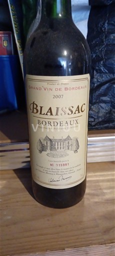 Bordeaux Blaissac 2007