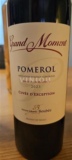 Bordeaux Pomerol Maison Johanes Boubée Grand Moment d'Exception 2023