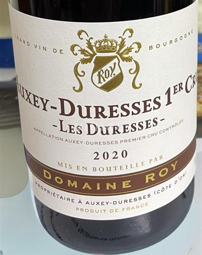 Borgogna Auxey-Duresses Premier Cru Domaine Roy Les Duresses 2020