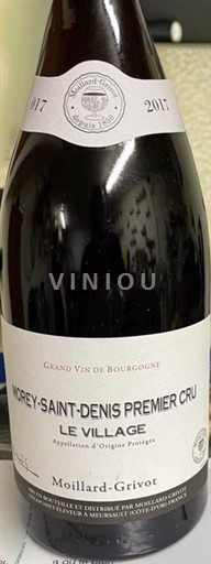 Burgundi Morey-Saint-Denis Premier Cru Moillard-Grivot Le Village 2017