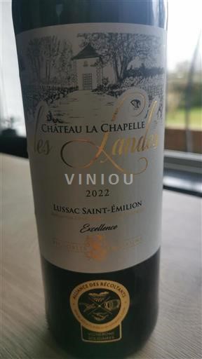 Bordeaux Lussac-saint-émilion Château La Chapelle Les Landes Excellence 2022