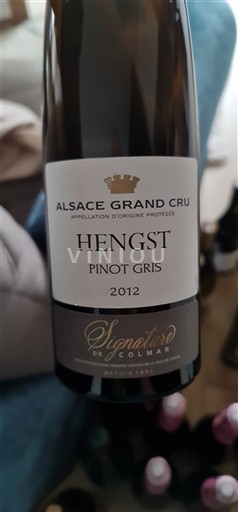 Alsasko Rulandské šedé Grand Cru Signature de Colmar Hengst Pinot Gris 2012