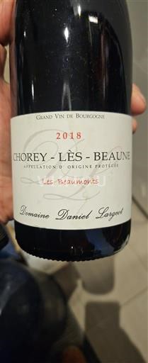 Borgoña Chorey-lès-Beaune Domaine Daniel Largeot Les Beaumonts 2018