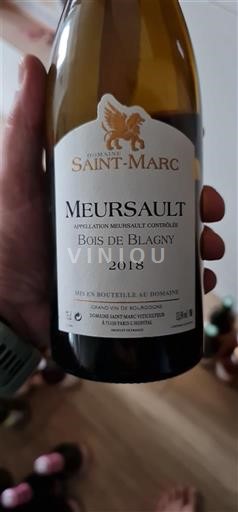 Burgundy Meursault Domaine Saint-Marc Bois de Blagny 2018