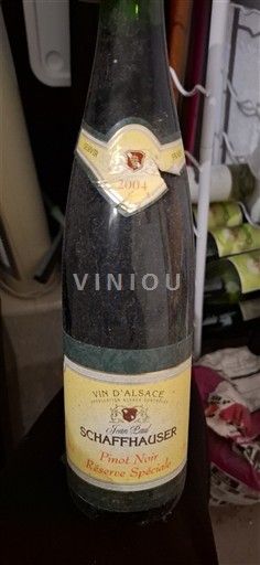 Alsace Jean Geiler Schaffhauser Pinot Noir Réserve Spéciale 2004