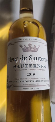 Bordeaux Sauternes Fleur de Sauternes 2019