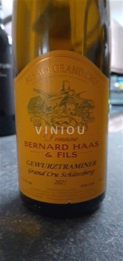 Alsace Gewurztraminer Grand Cru Domaine Bernard Haas & Fils Grand Cru Schlossberg 2021