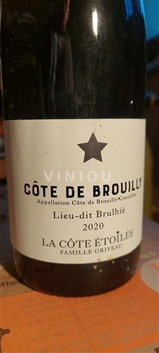 Beaujolais Côte-de-brouilly La Côte Étoilée Lieu-dit Brulié 2020