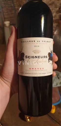 Burdeos Graves Cailloux de Valguy Seigneurs de Loubrie 2018