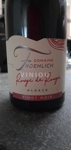Alsace Pinot noir Domaine Froehlich Rouge de Rouge 2022