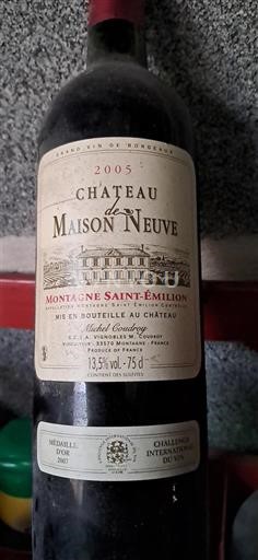 Bordeaux Montagne-Saint-Émilion Château Maison Neuve 2005